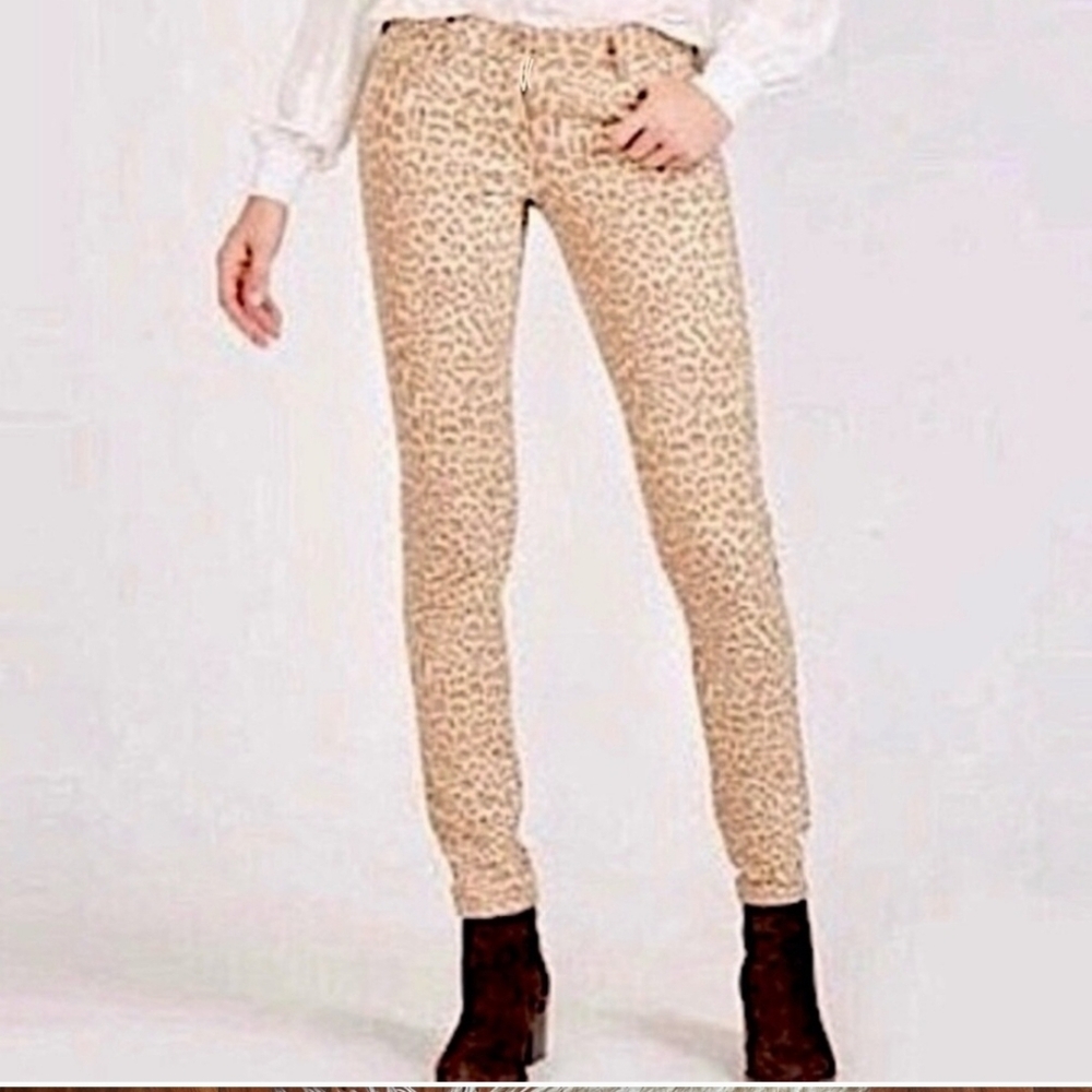 J. McLaughlin Lexi leopard print jeans size 4